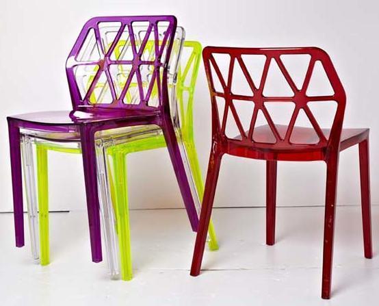 亚克力椅子 有机玻璃椅子 实色半透明椅子